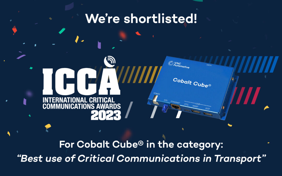 Cobalt Cube® shortlisted for “Best Use of Critical Communications in Transport” by the ICCA